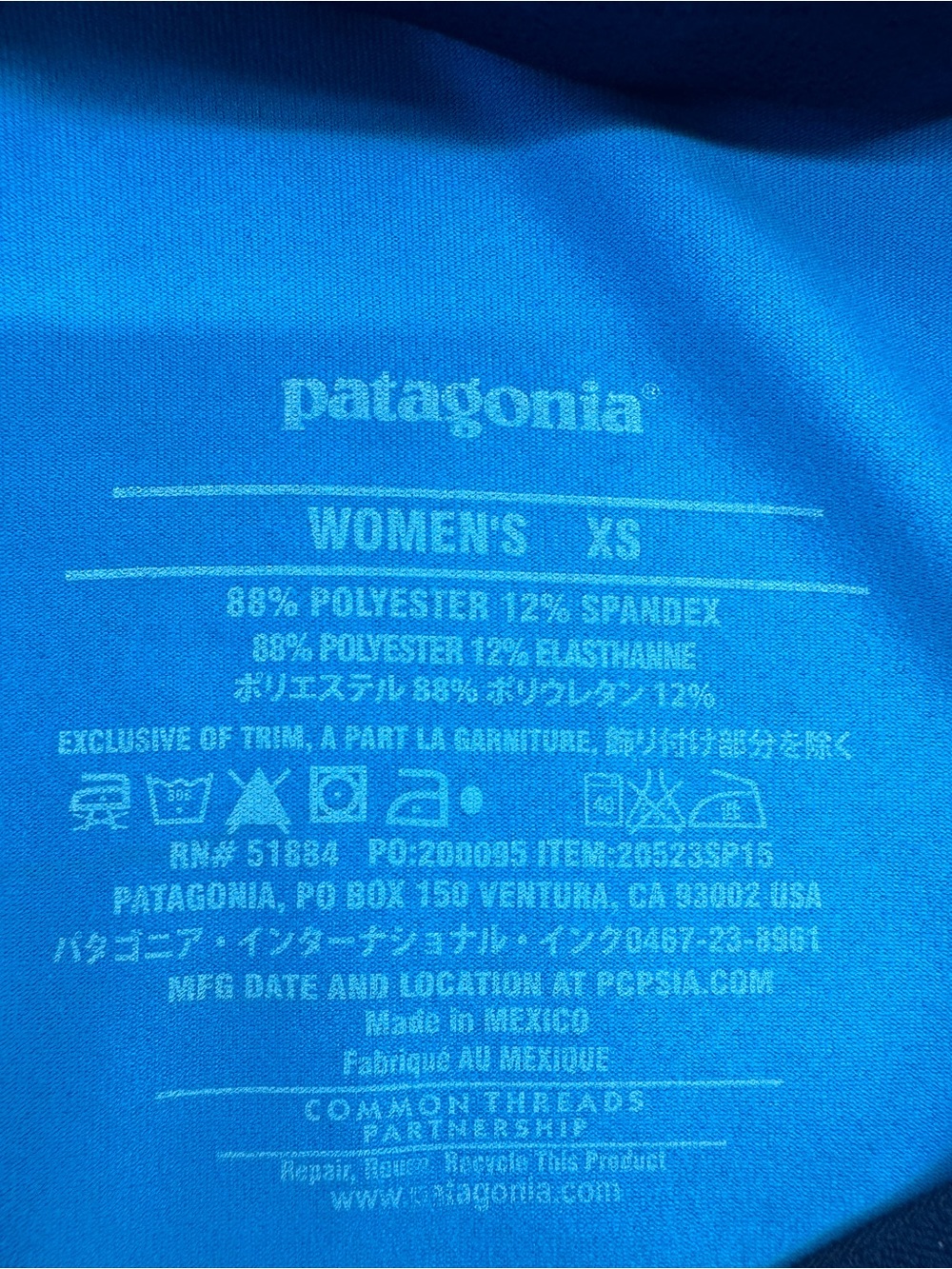Patagonia Blue Geometric Cross-Back outdoor Tank Dress size XS NWT - Picture 7 of 7